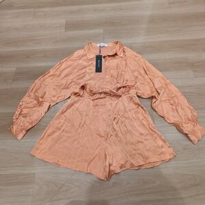 Elliat - Bronze/Camel Jumper Front Tie - NWT - Emily Playsuit